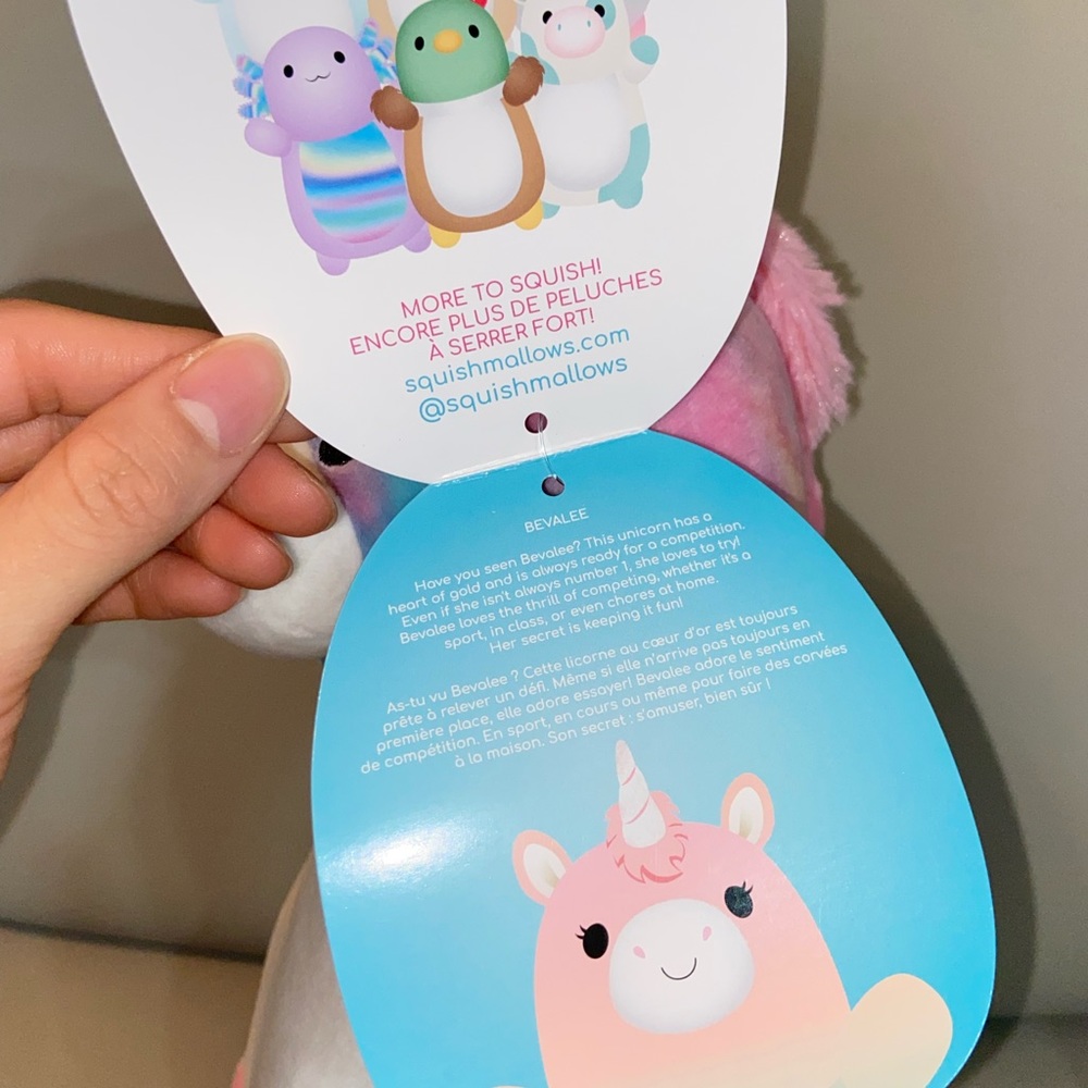 12” Squishmallows Hugmees Bevalee the Unicorn - Picture 3 of 4
